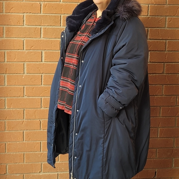 (5X) Navy Blue Winter Coat - Picture 5 of 12